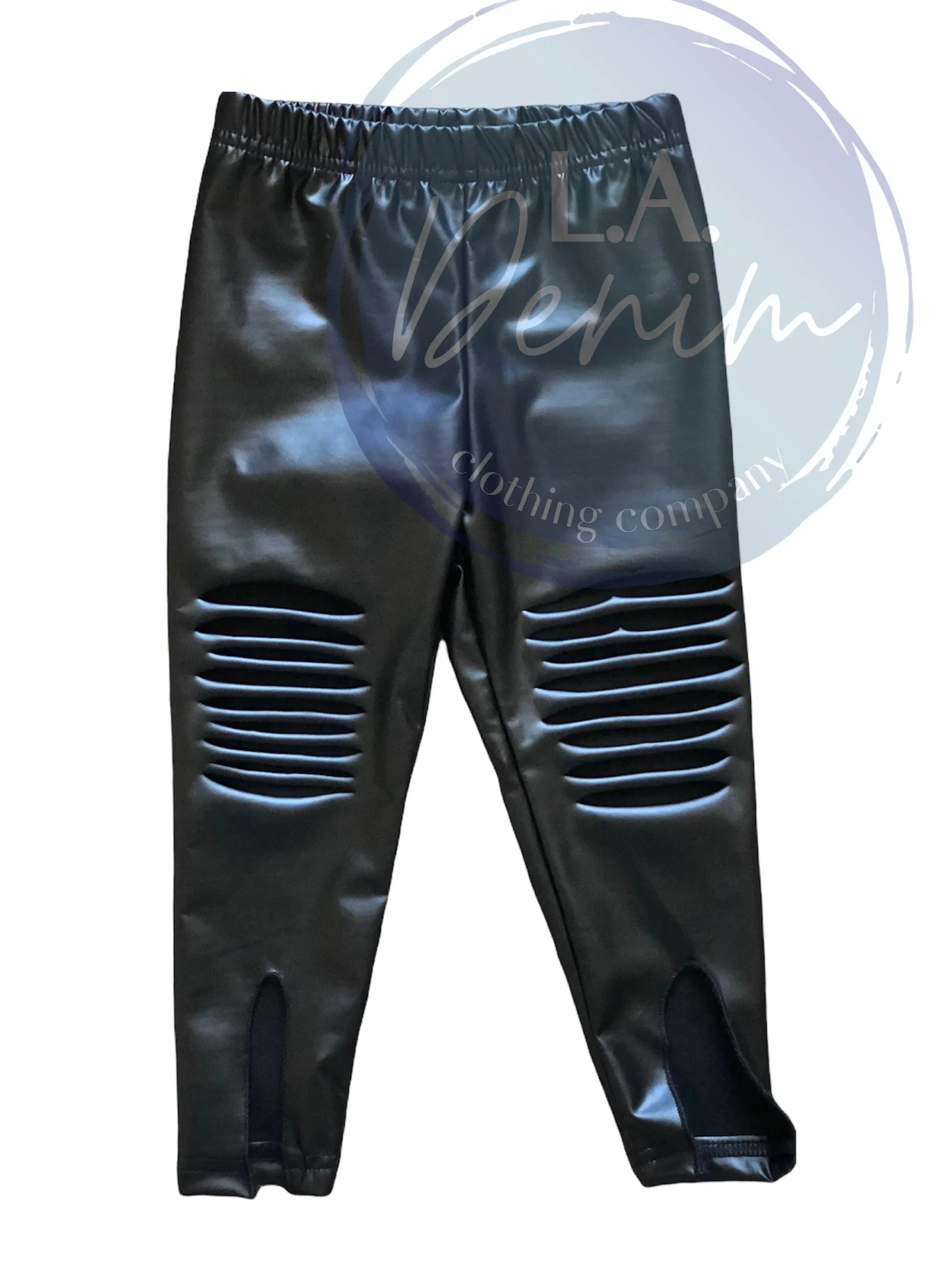 Black Pleather leggings