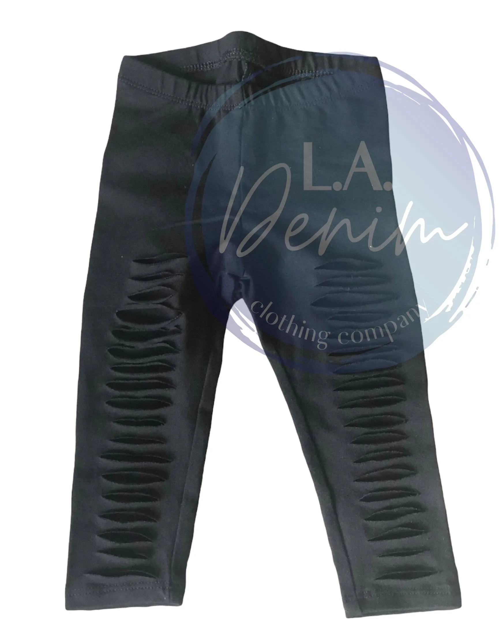 Black Shredded Leggings