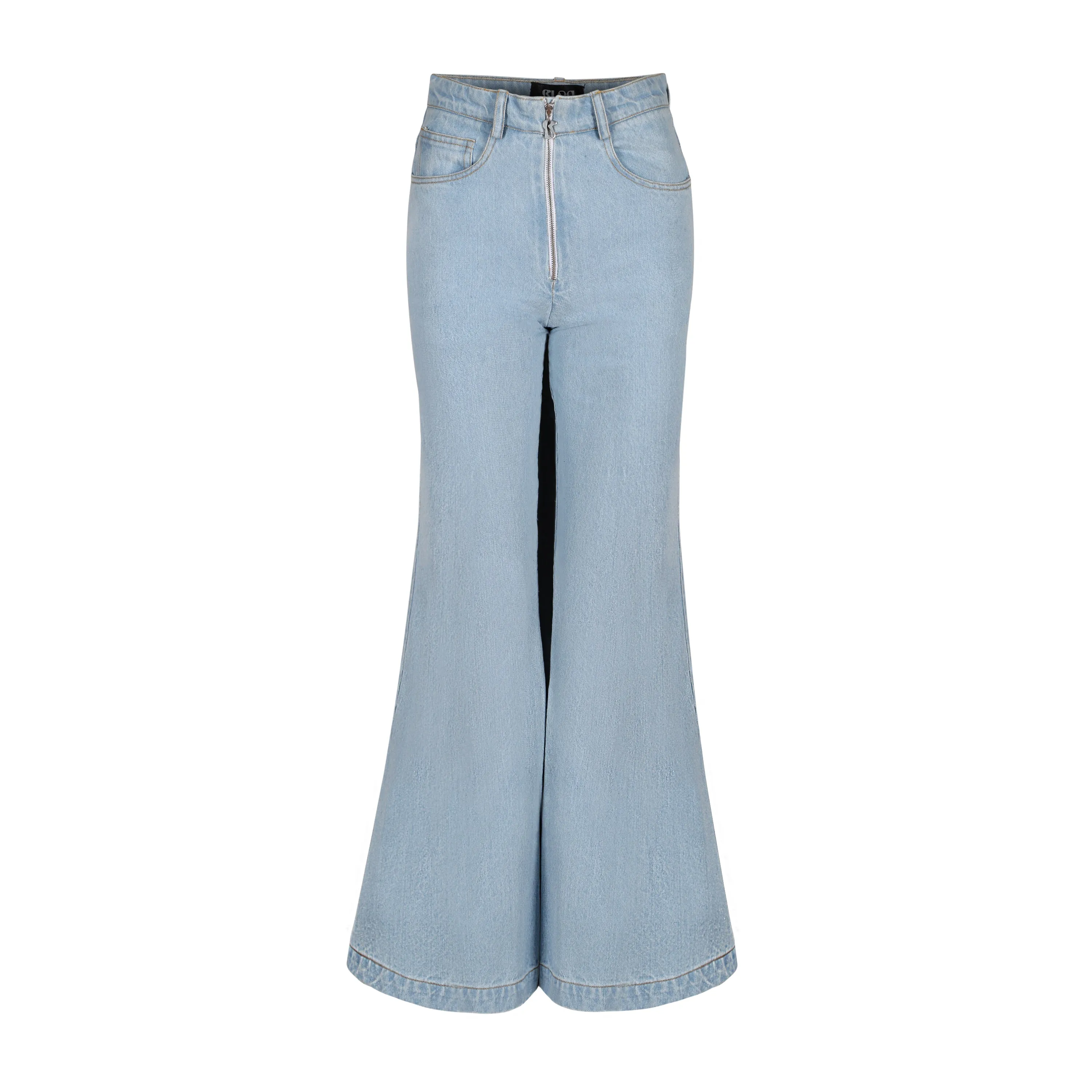 Blue denim skirt pants