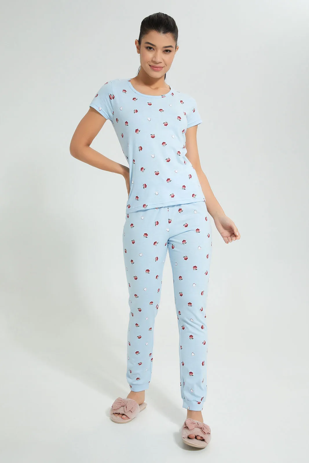Blue Heart Pyjama Set (2 Piece)