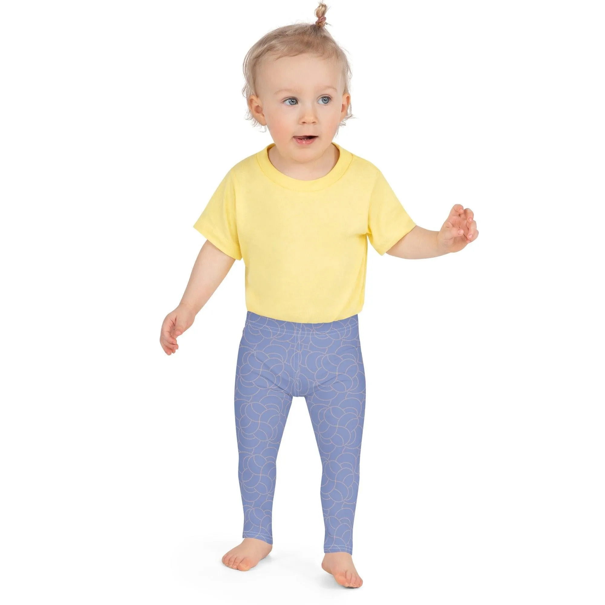 Blue Patterned Kid's Leggings