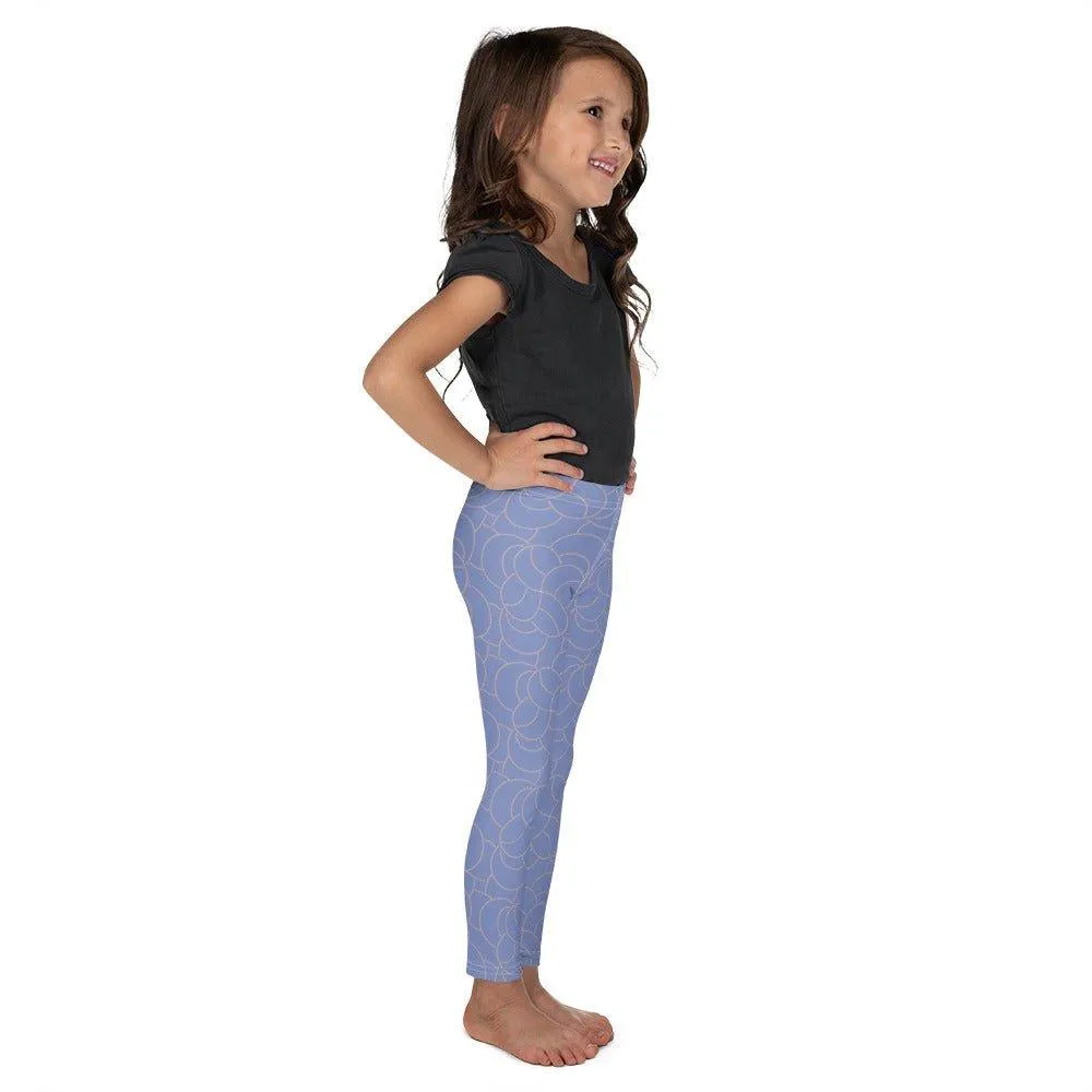 Blue Patterned Kid's Leggings