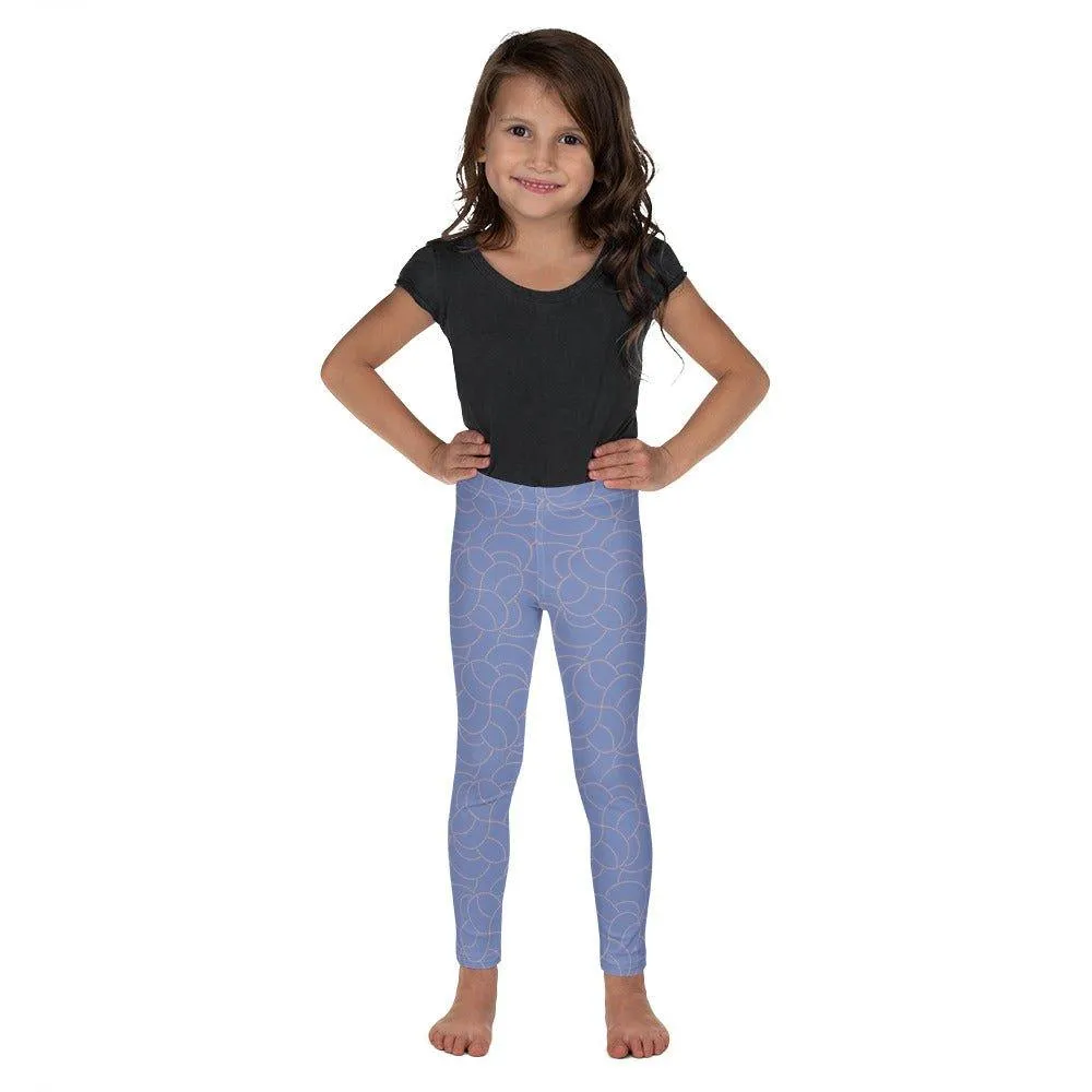 Blue Patterned Kid's Leggings