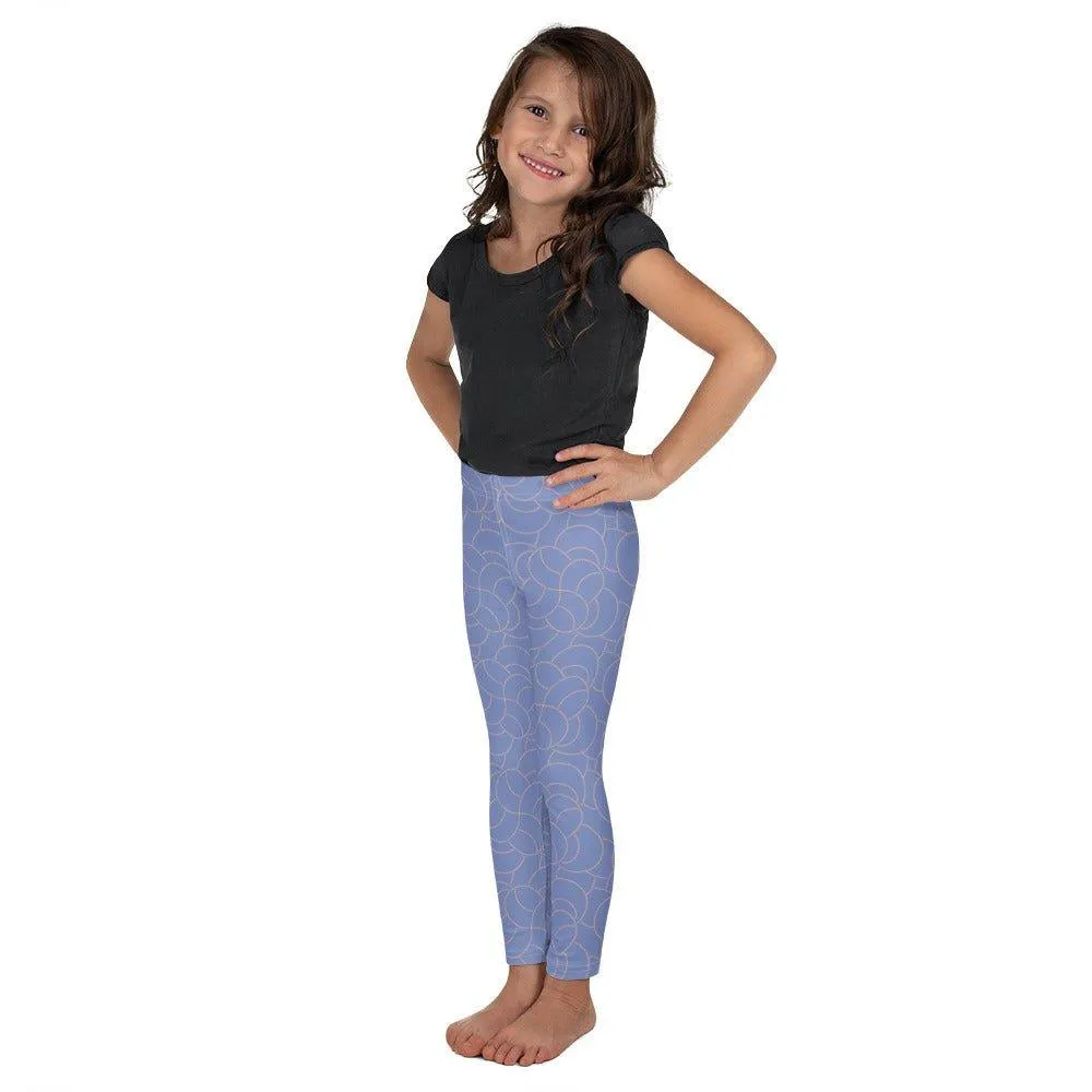 Blue Patterned Kid's Leggings
