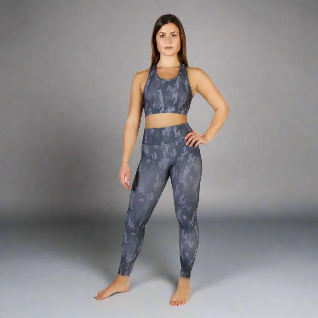 Bodyboo blue camo Leggings made in Italy