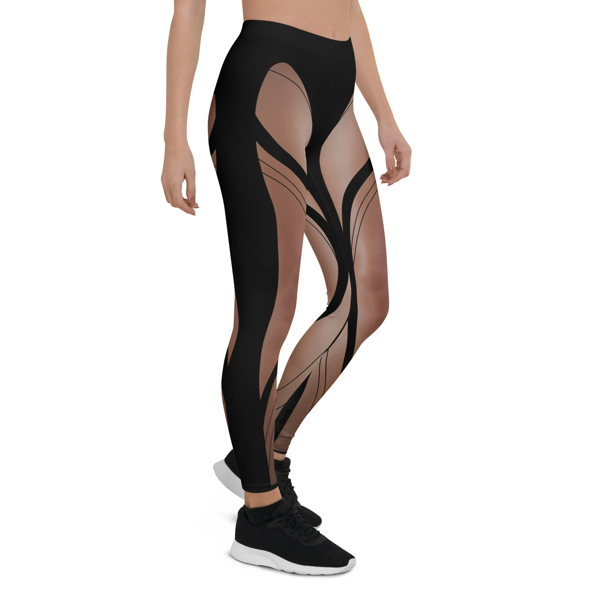 Bold Naked Leg Print Leggings