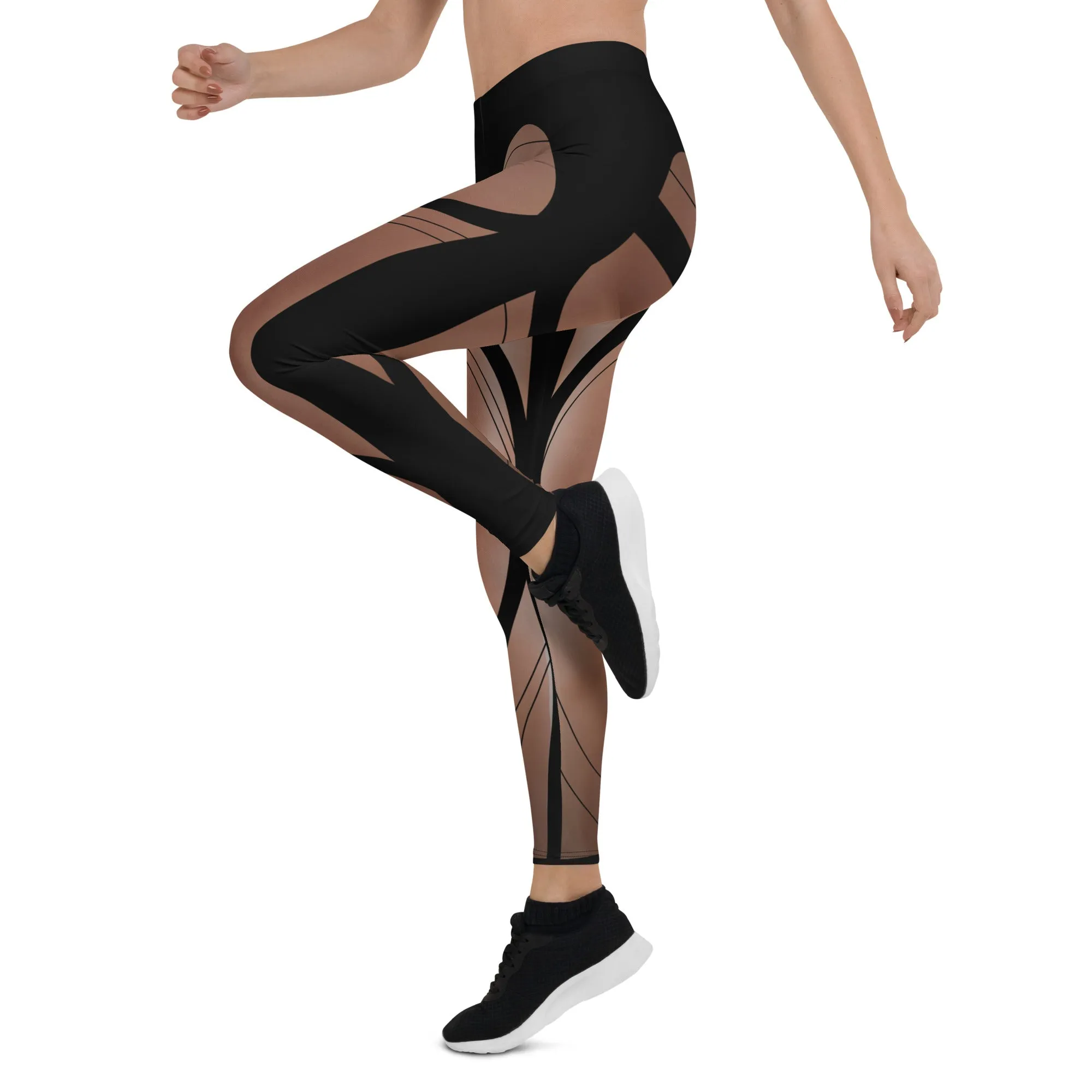 Bold Naked Leg Print Leggings