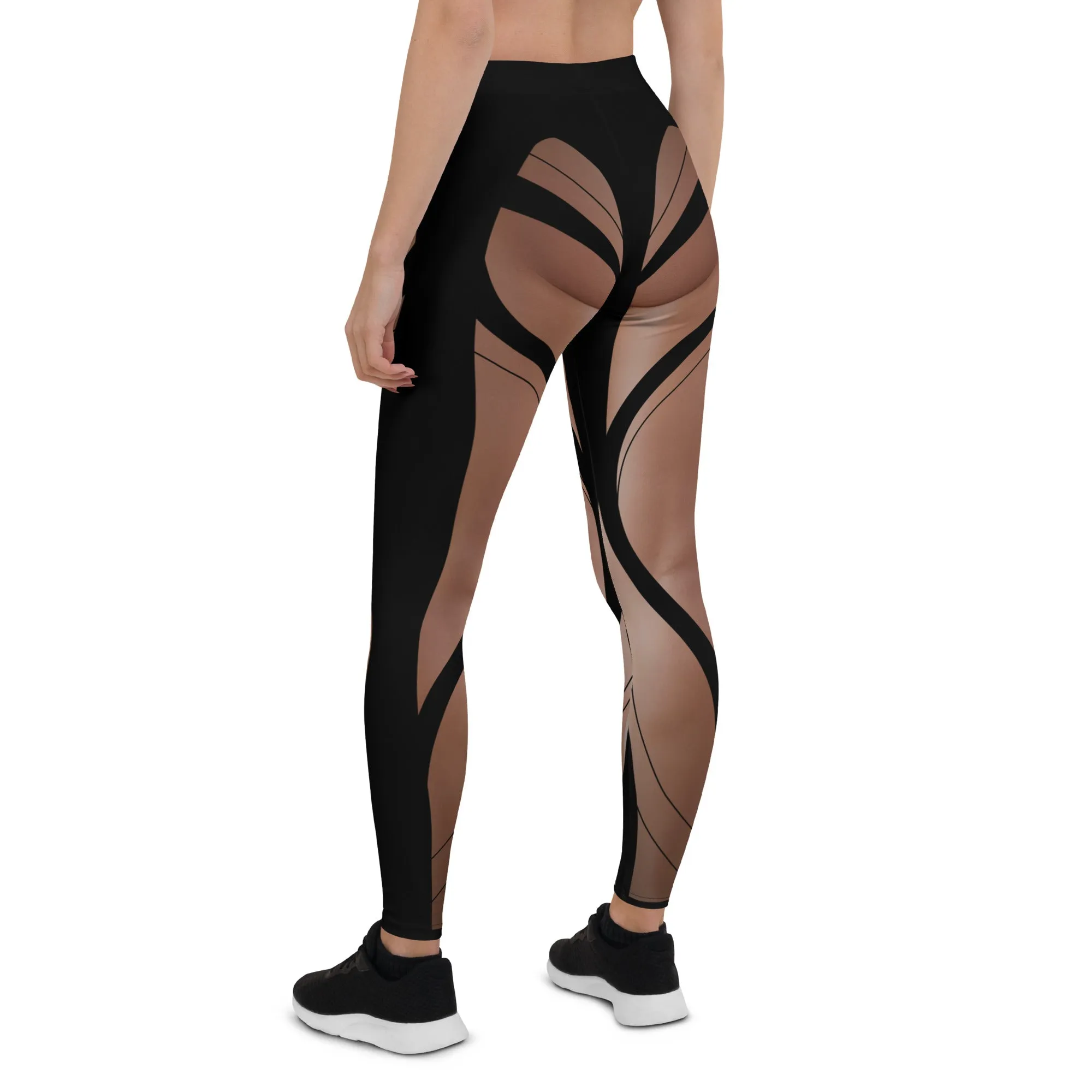 Bold Naked Leg Print Leggings