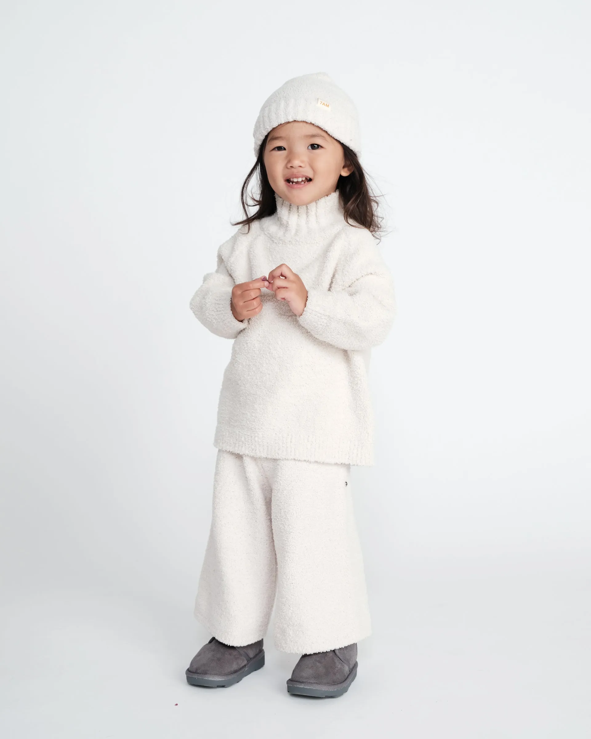 Boxy Mock Neck Sweater - Fuzzy