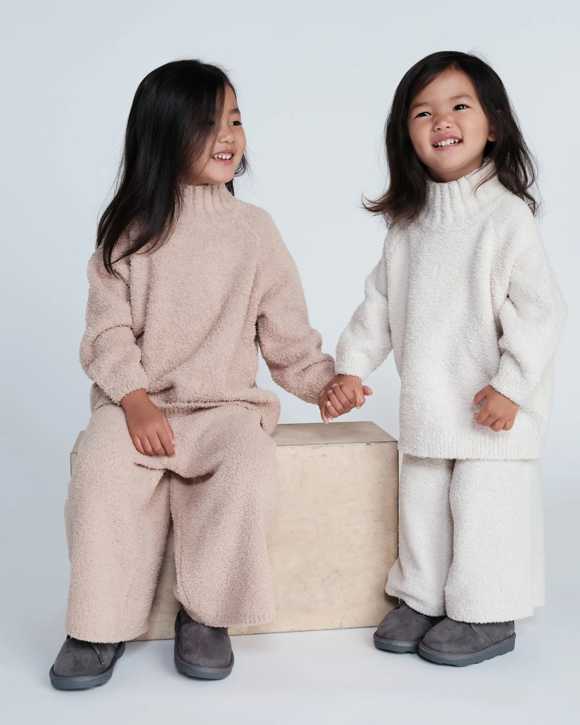 Boxy Mock Neck Sweater - Fuzzy