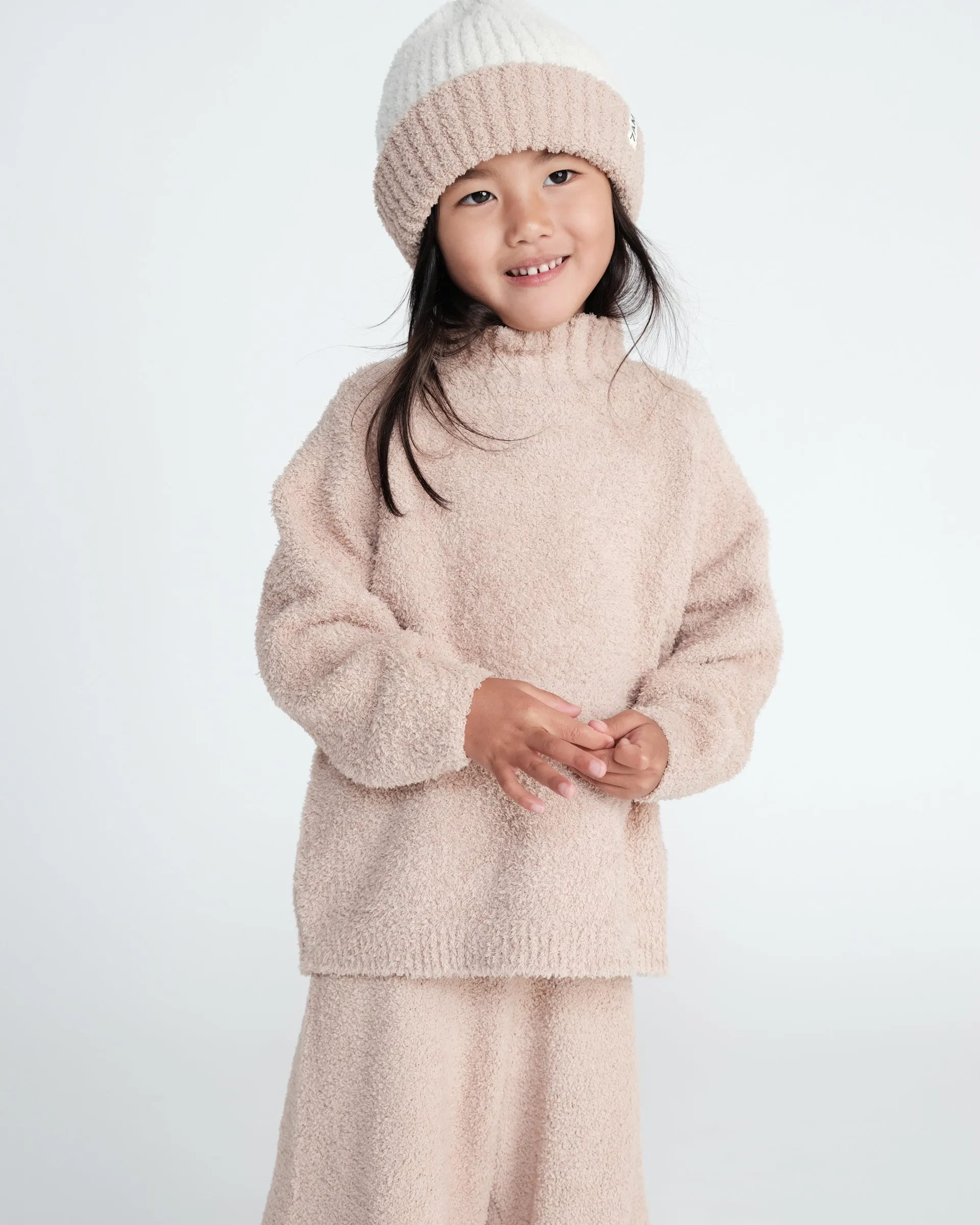 Boxy Mock Neck Sweater - Fuzzy