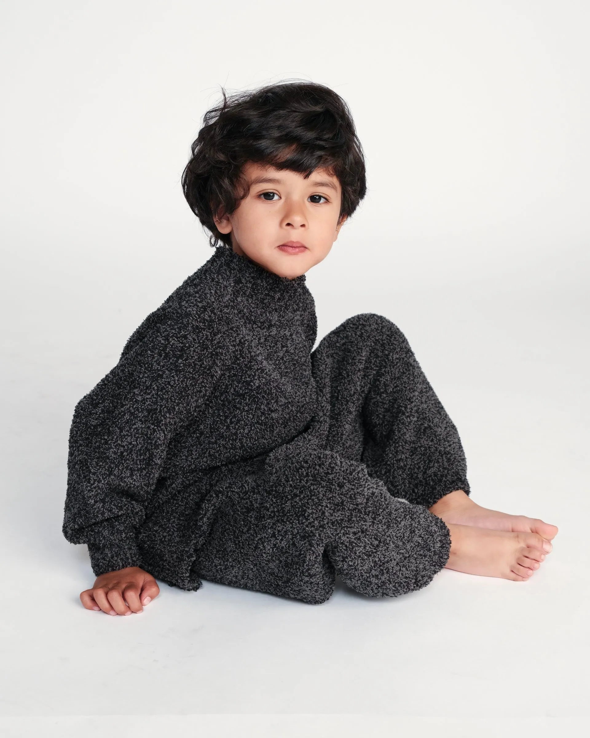 Boxy Mock Neck Sweater - Fuzzy