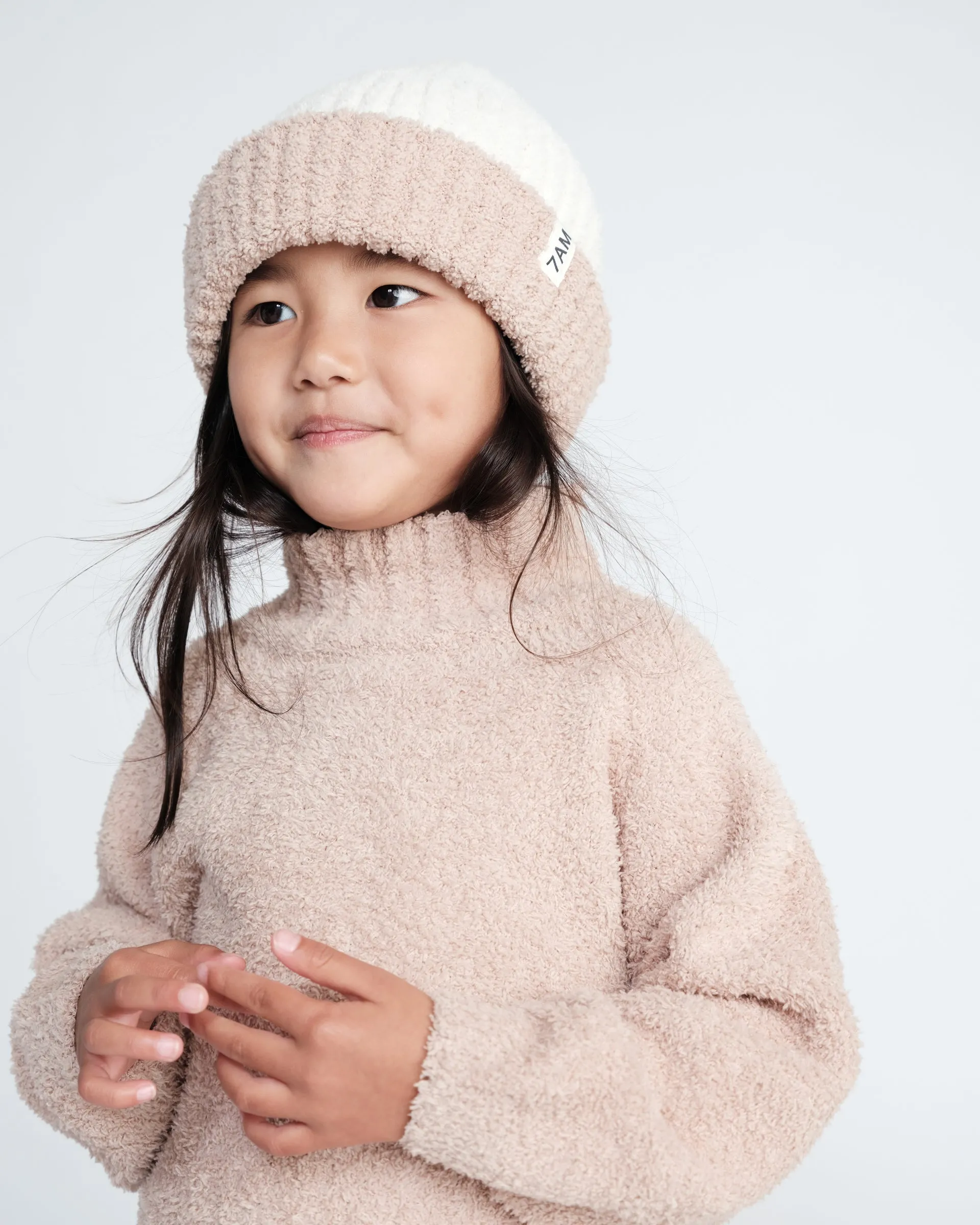 Boxy Mock Neck Sweater - Fuzzy