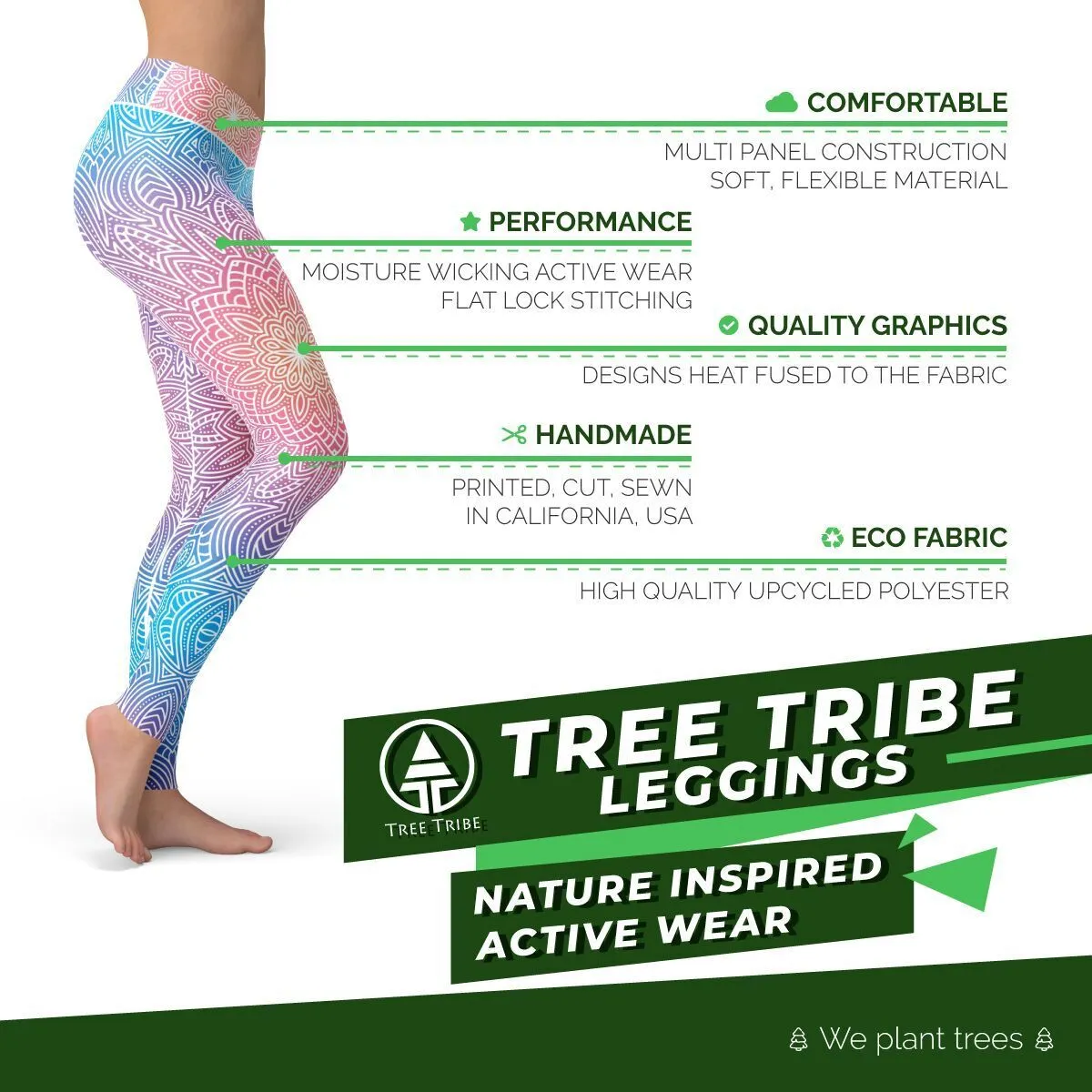 Bright Vibes Mandala Leggings