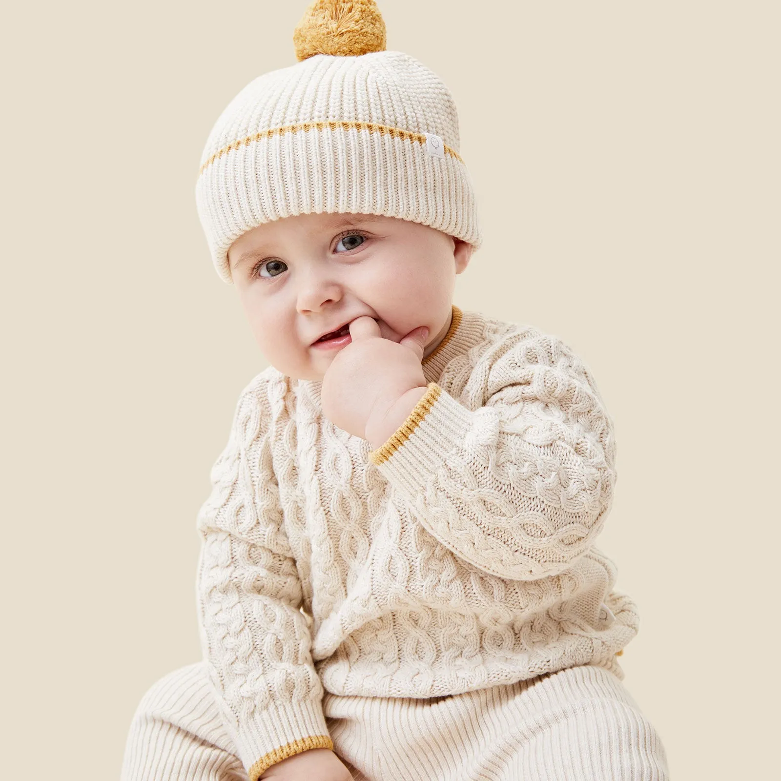 Cable Knit Tipped Jumper