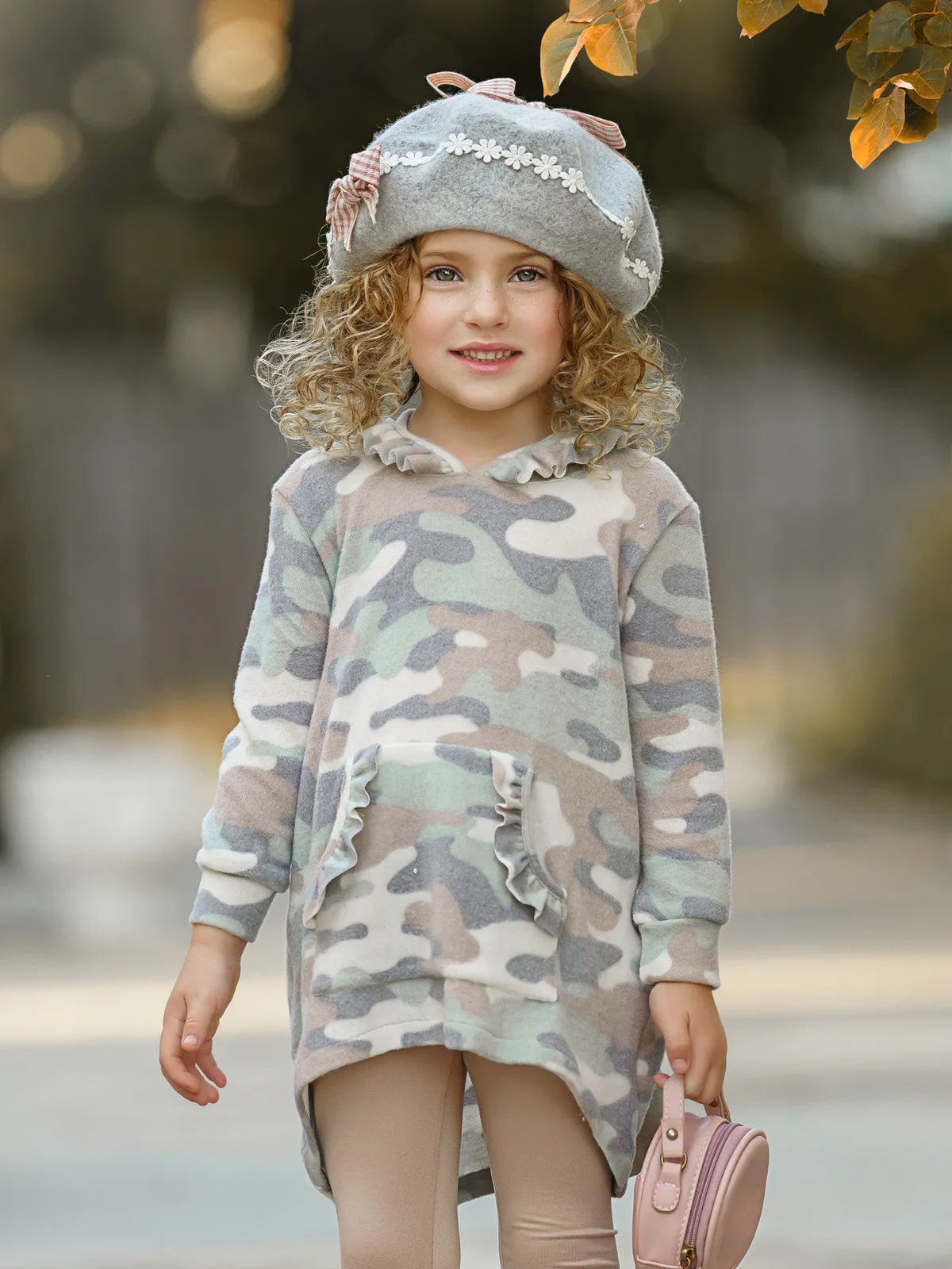 Camo Print Julia Hi-Lo Hoodie Legging Set