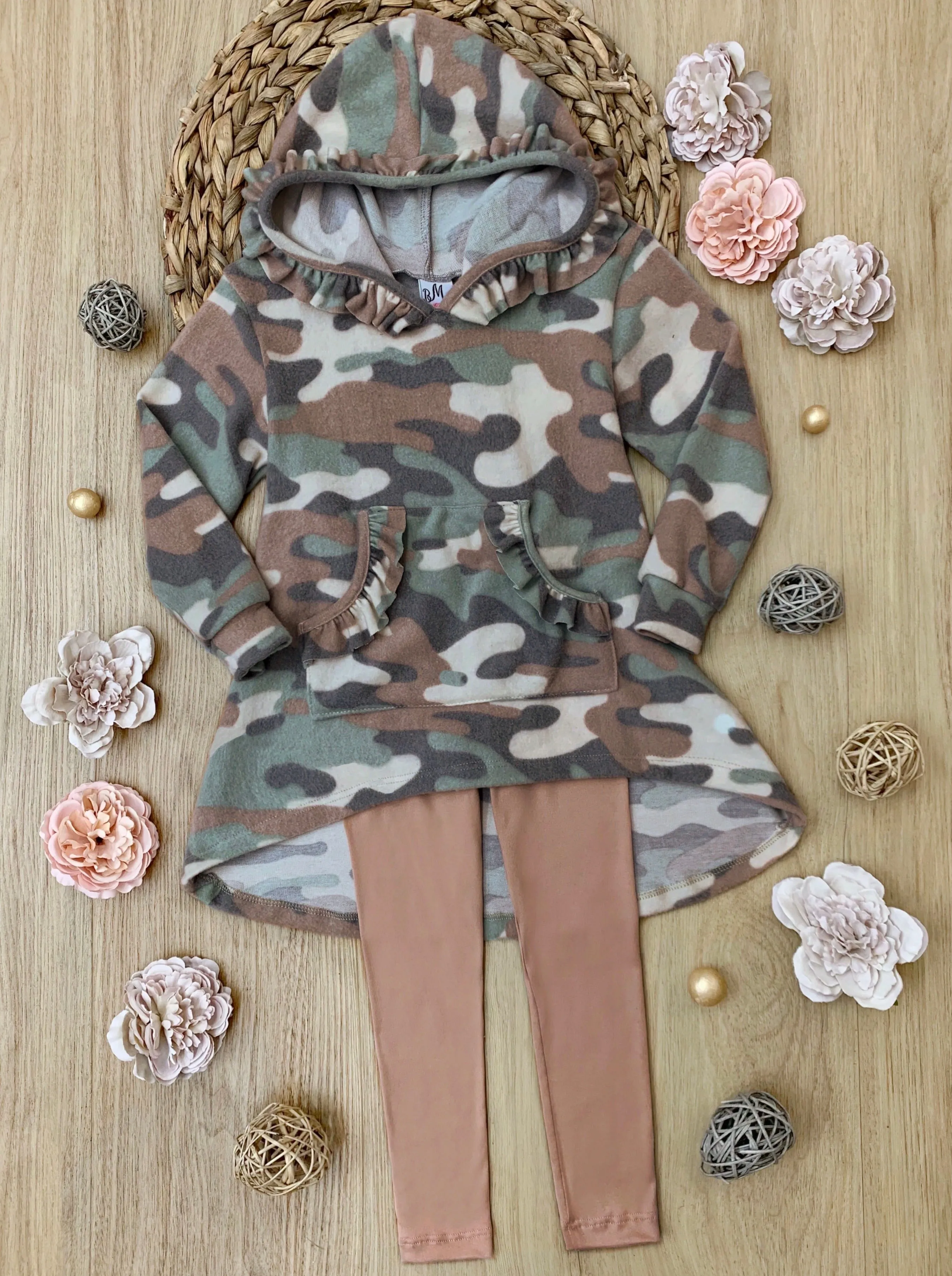 Camo Print Julia Hi-Lo Hoodie Legging Set