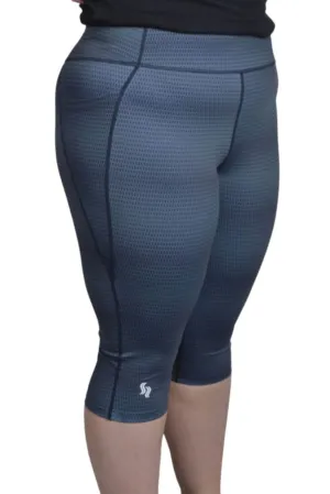 Capri Legging Chic Chocs Taille Plus - Total Eclipse