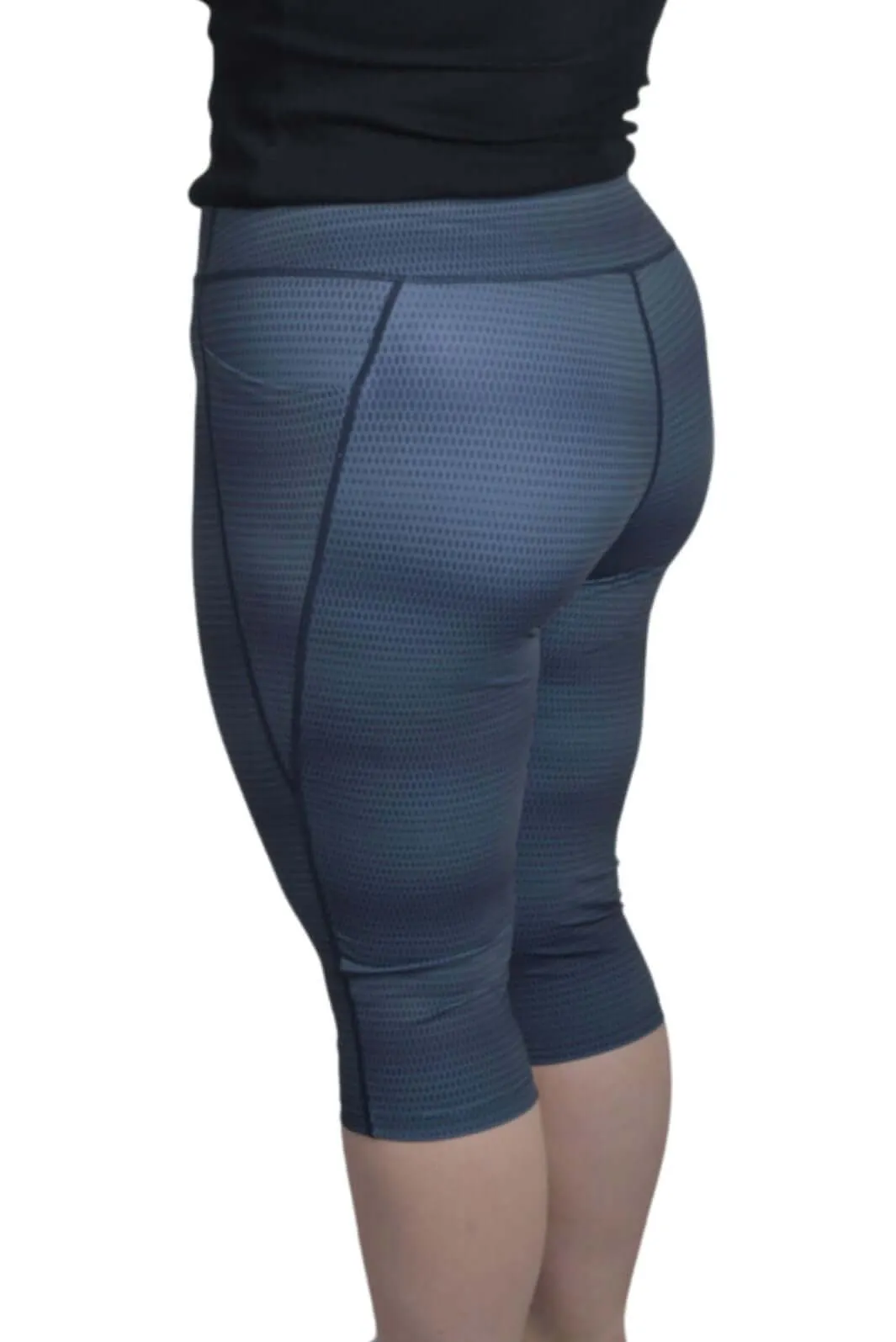 Capri Legging Chic Chocs Taille Plus - Total Eclipse