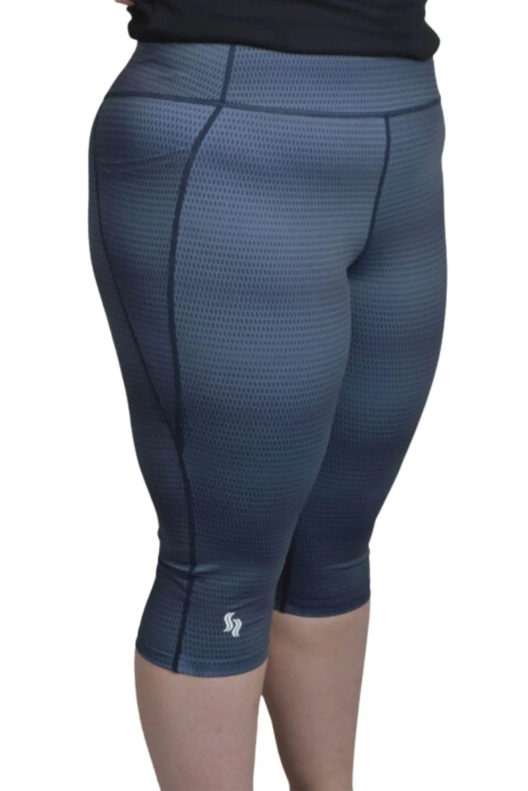 Capri Legging Chic Chocs Taille Plus - Total Eclipse