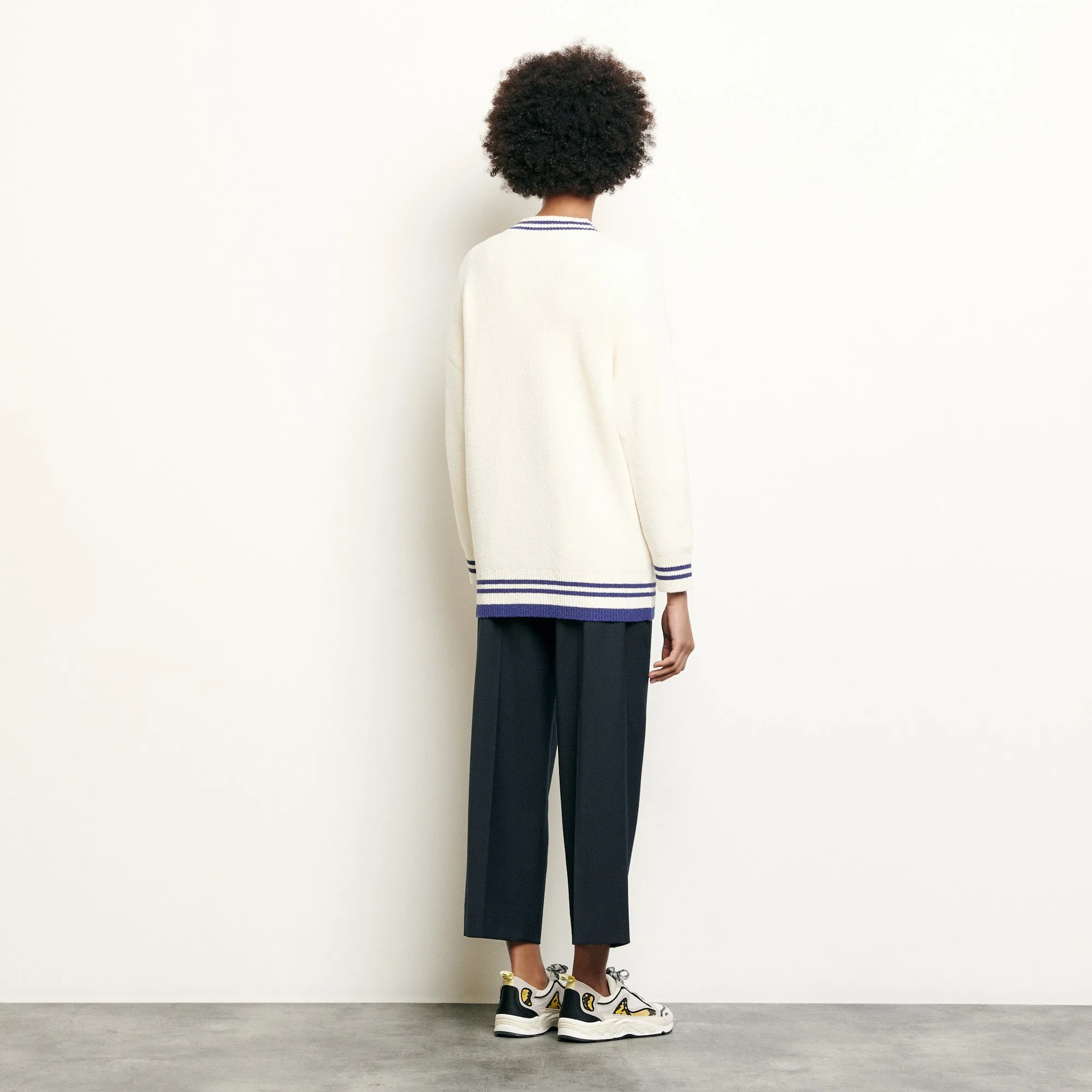 Cardigan over size à rayures