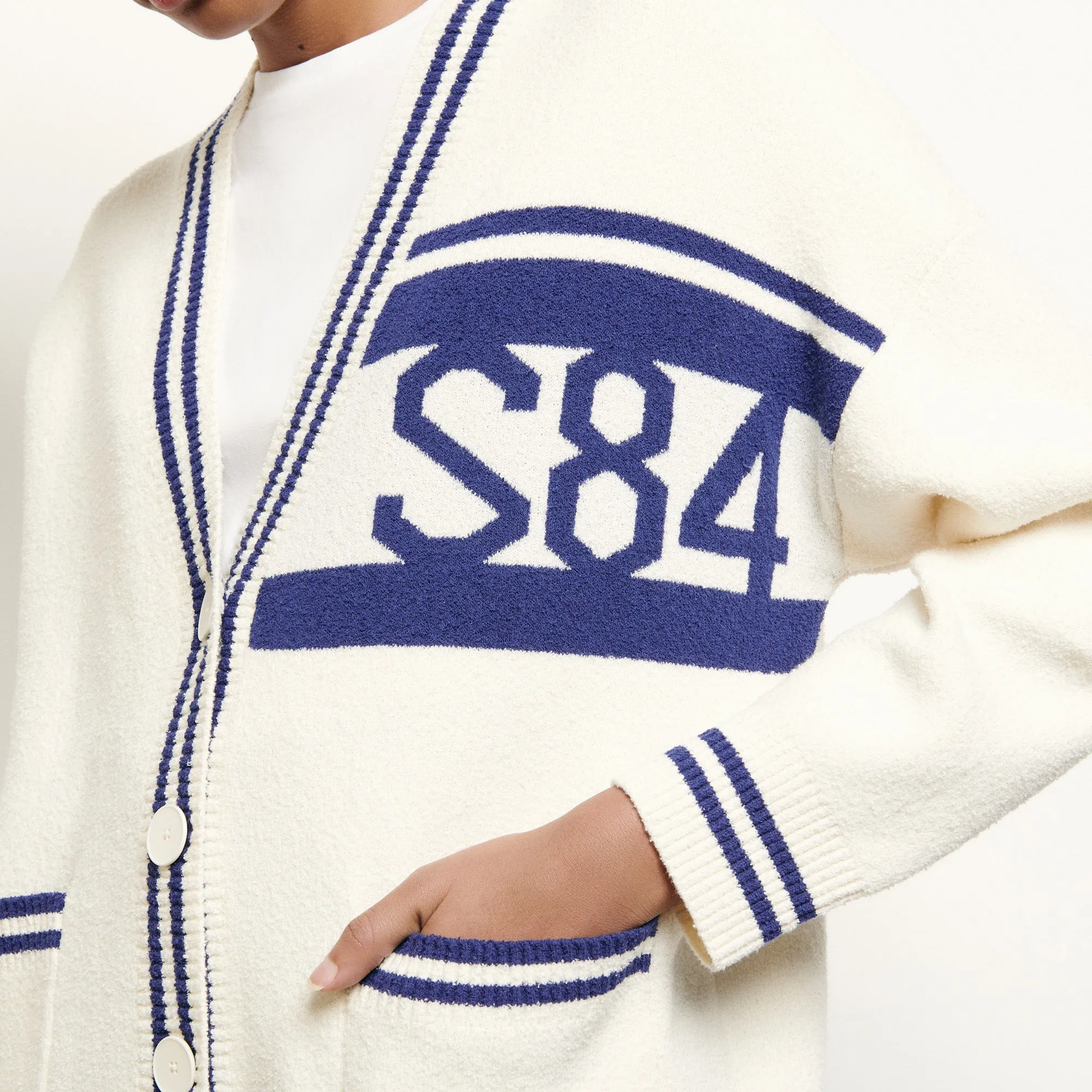 Cardigan over size à rayures