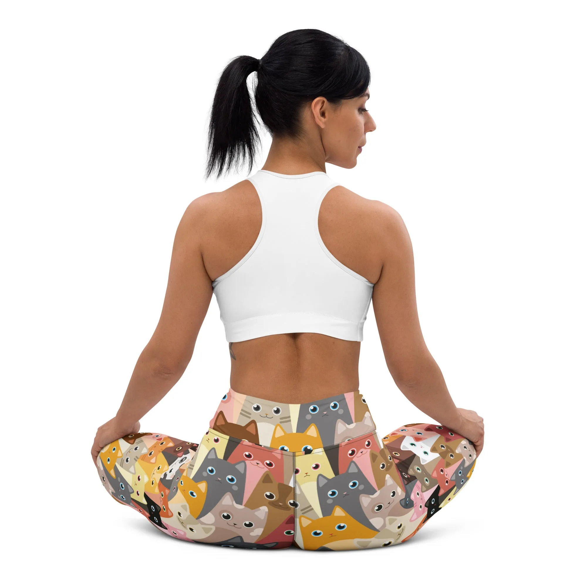 Cartoon Cats Yoga Leggings