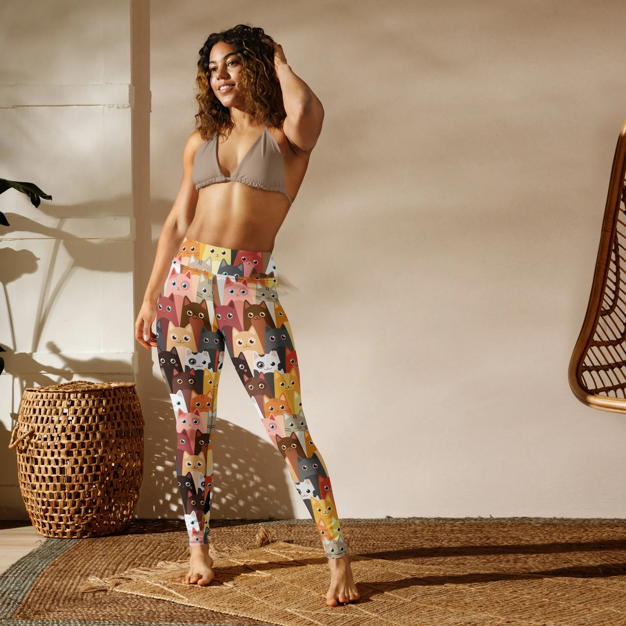 Cartoon Cats Yoga Leggings