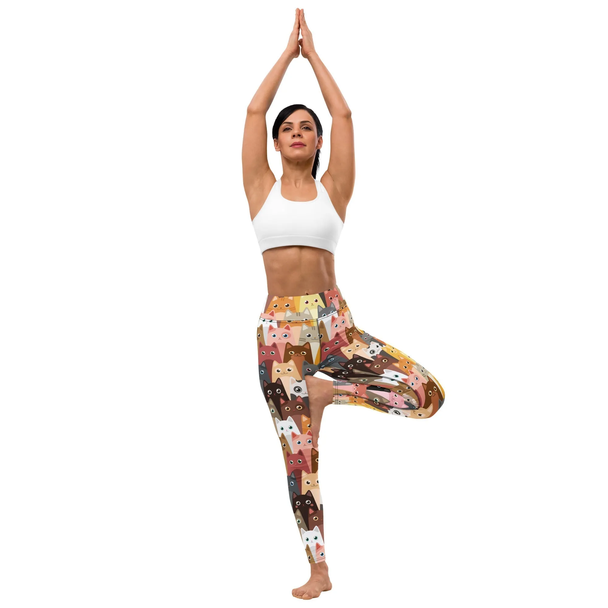 Cartoon Cats Yoga Leggings