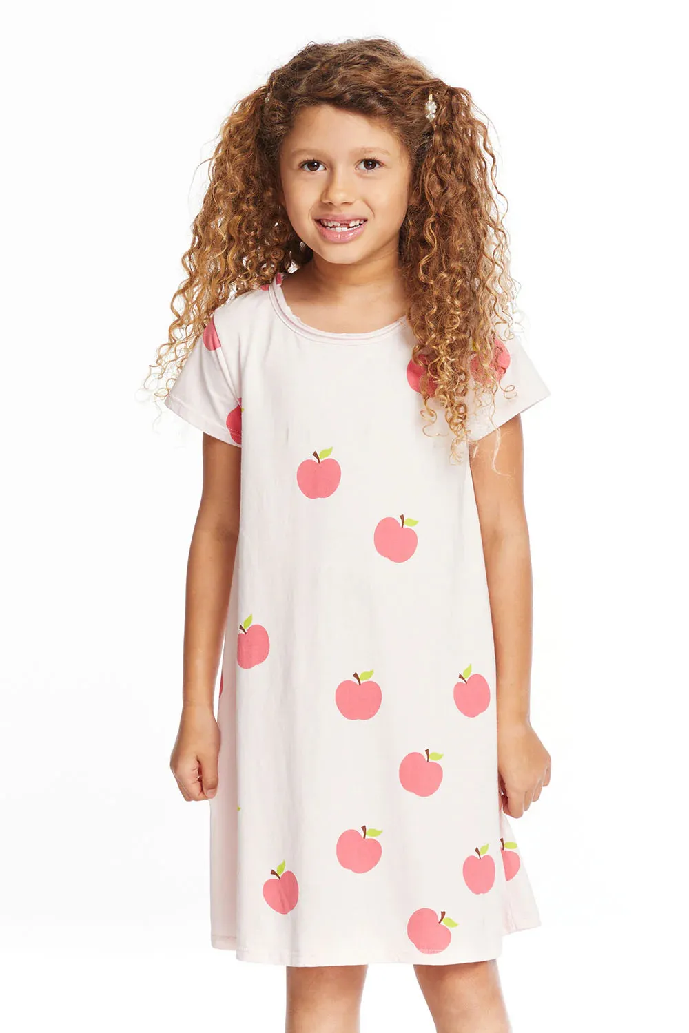 CHA Yummy Apples Shirt Dress