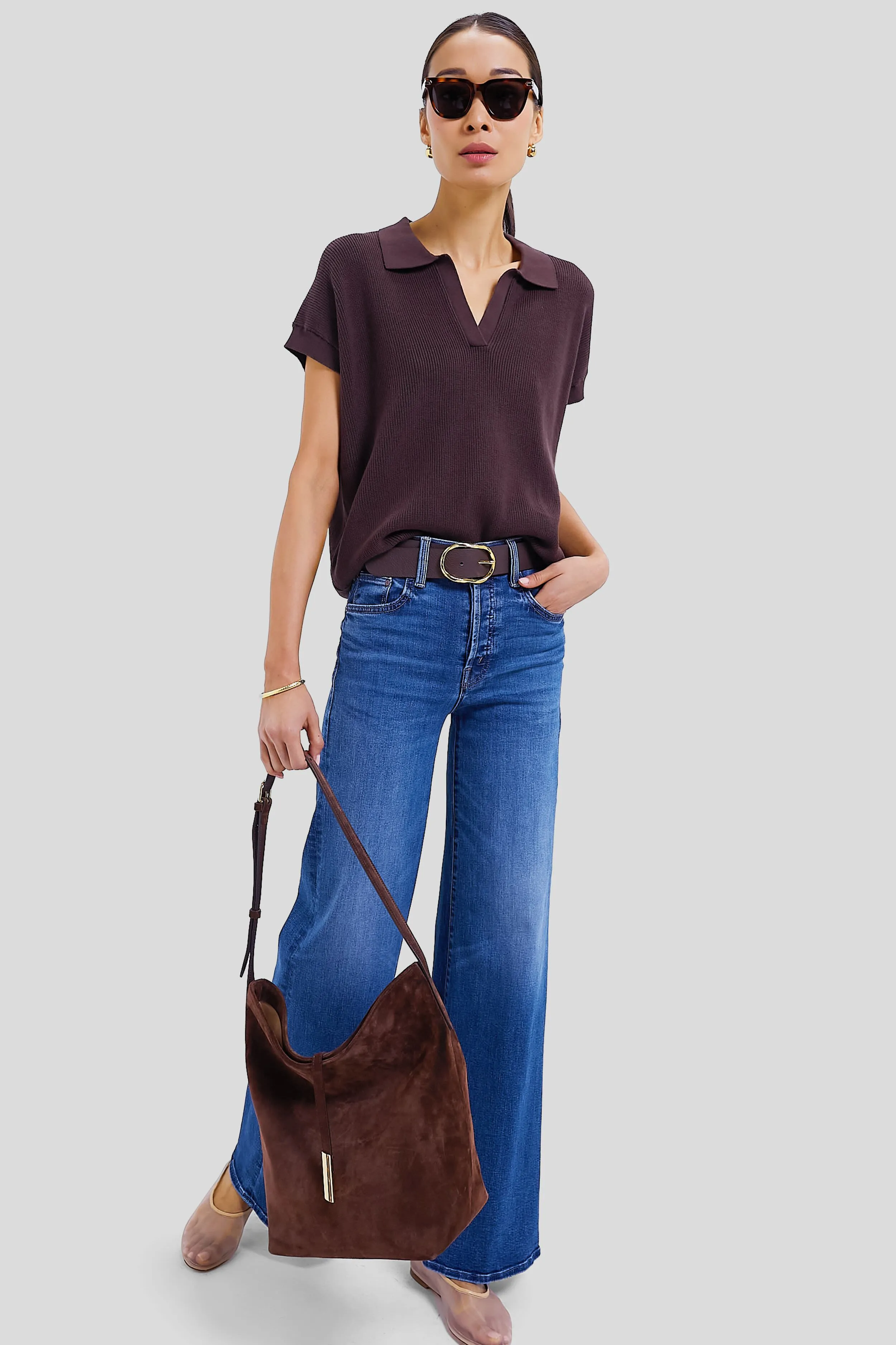 Chocolate Brown Grove Shaker Polo