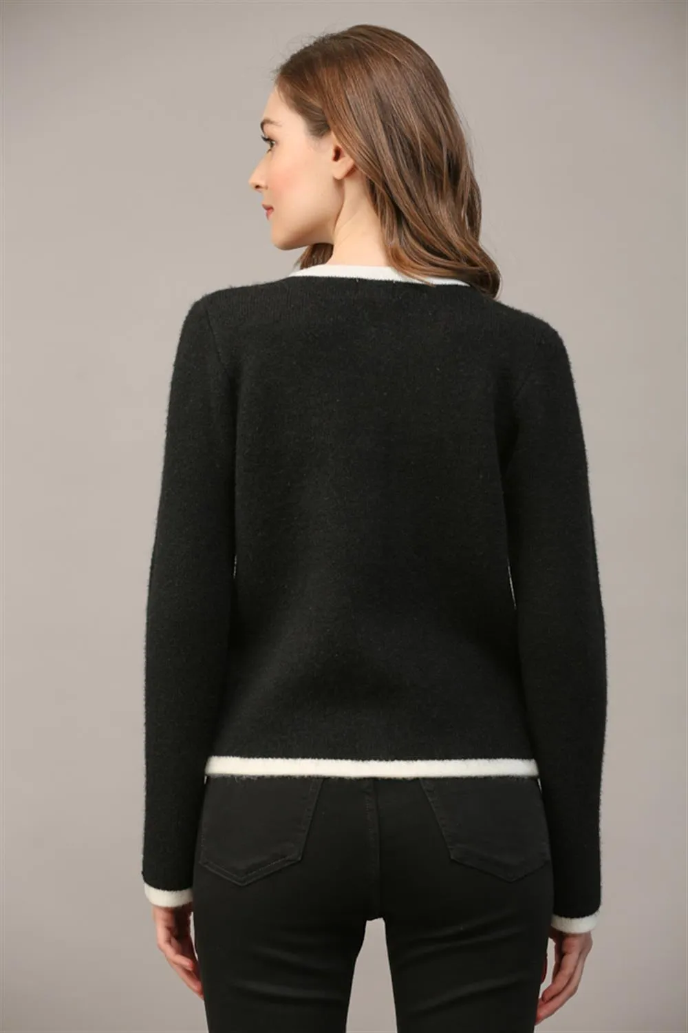 Colorblock Sweater Cardigan