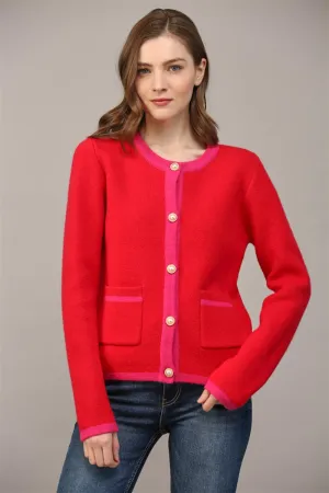 Colorblock Sweater Cardigan