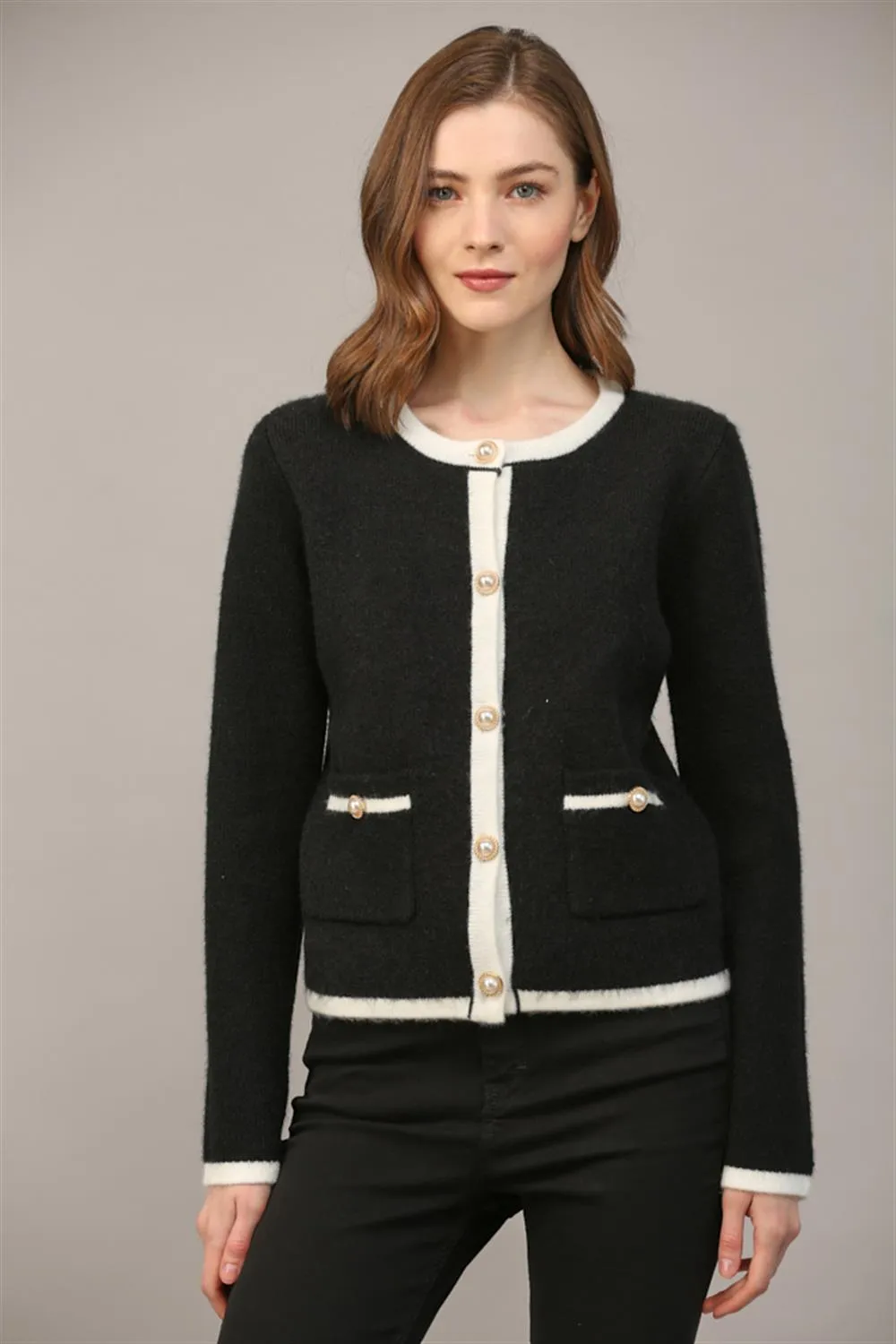 Colorblock Sweater Cardigan