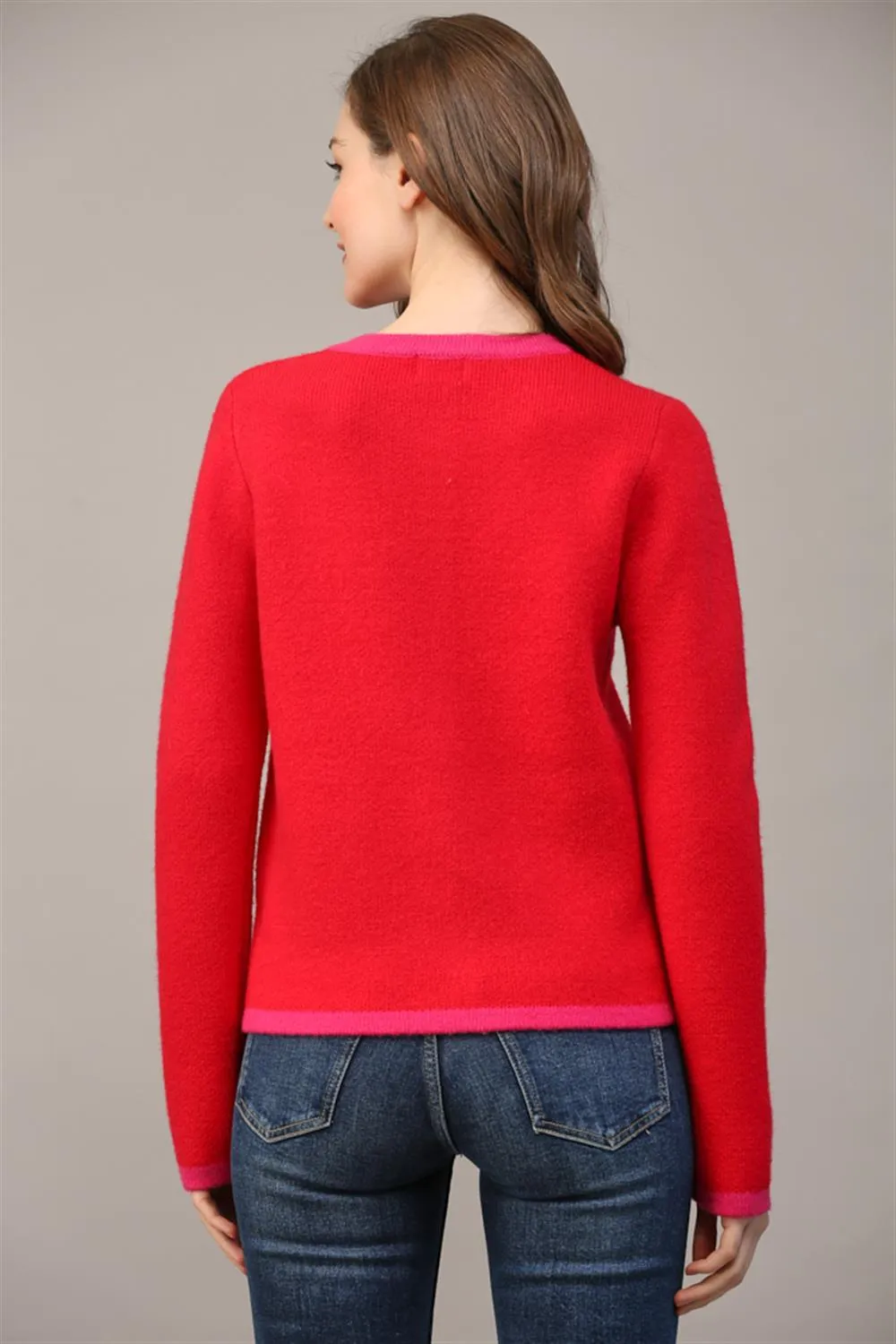 Colorblock Sweater Cardigan