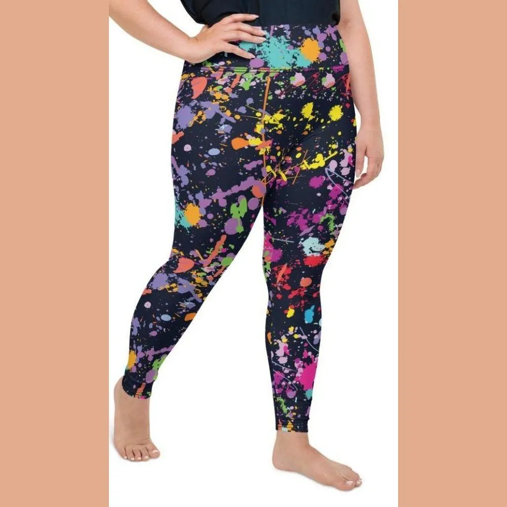 Colorful Abstract Plus Size Leggings
