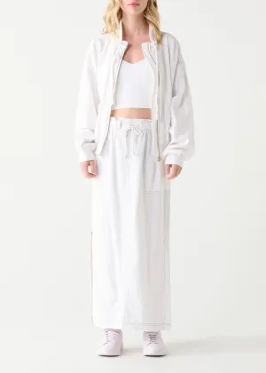 Contrast Stitch Midi Skirt