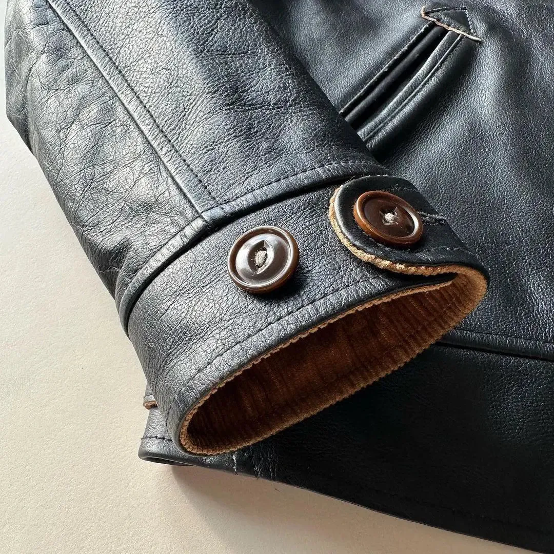 Cossack Style Campus Leather jacket