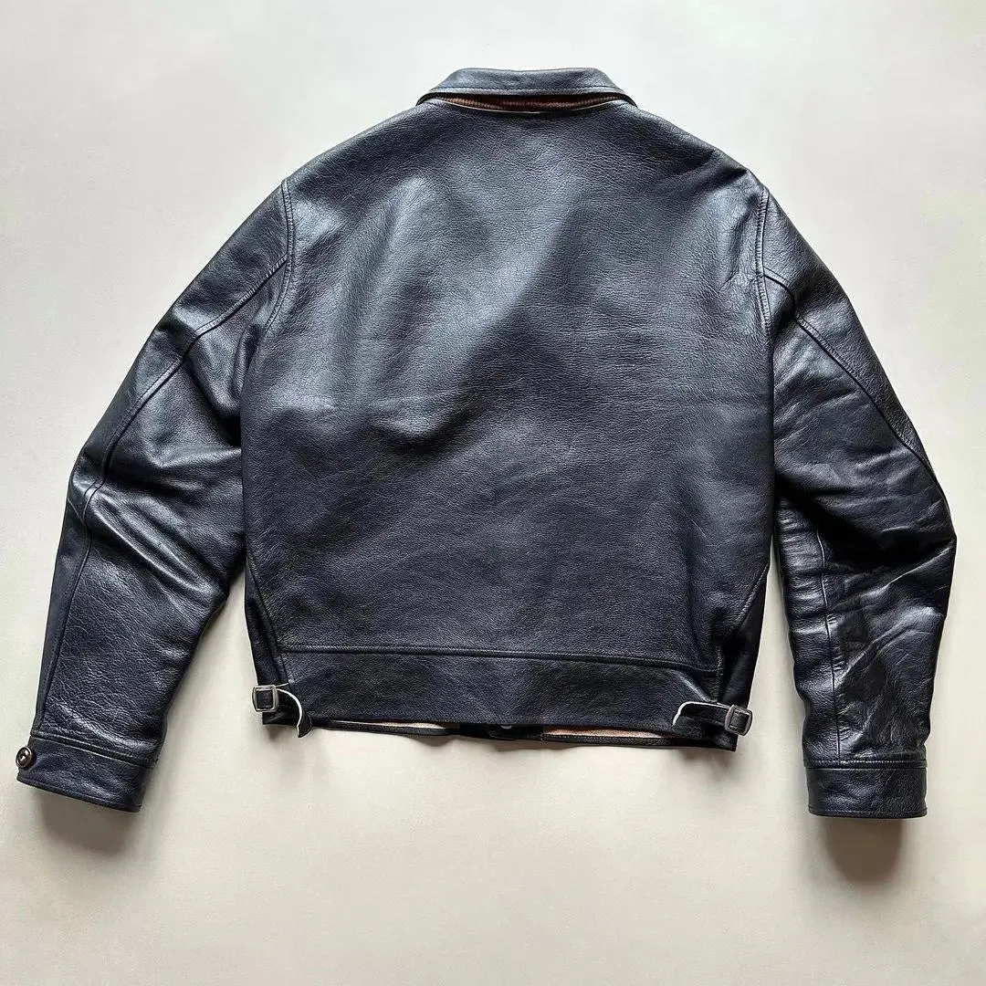 Cossack Style Campus Leather jacket
