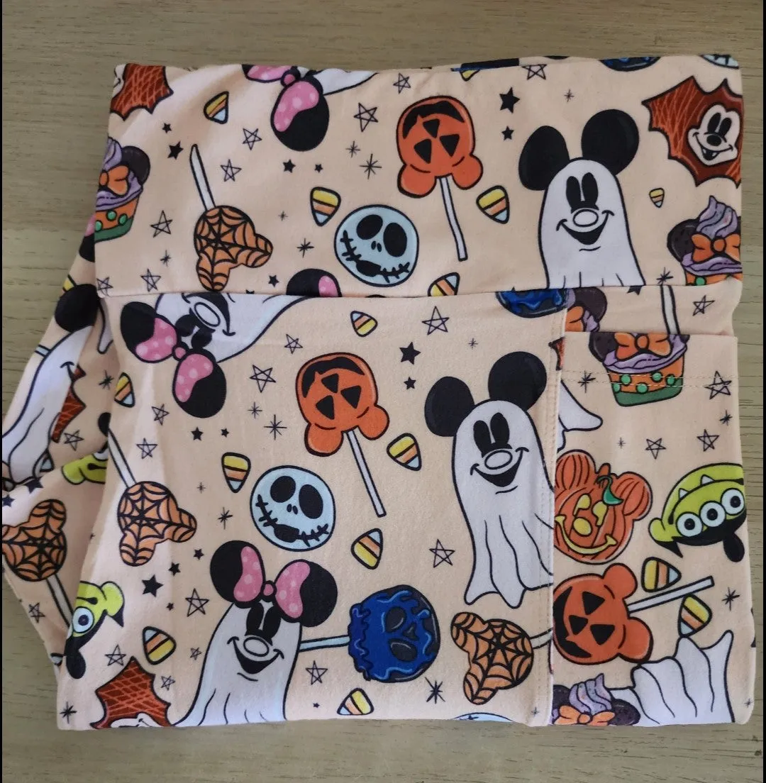 *CP Disney Mickey and Minnie Ghost Halloween Leggings
