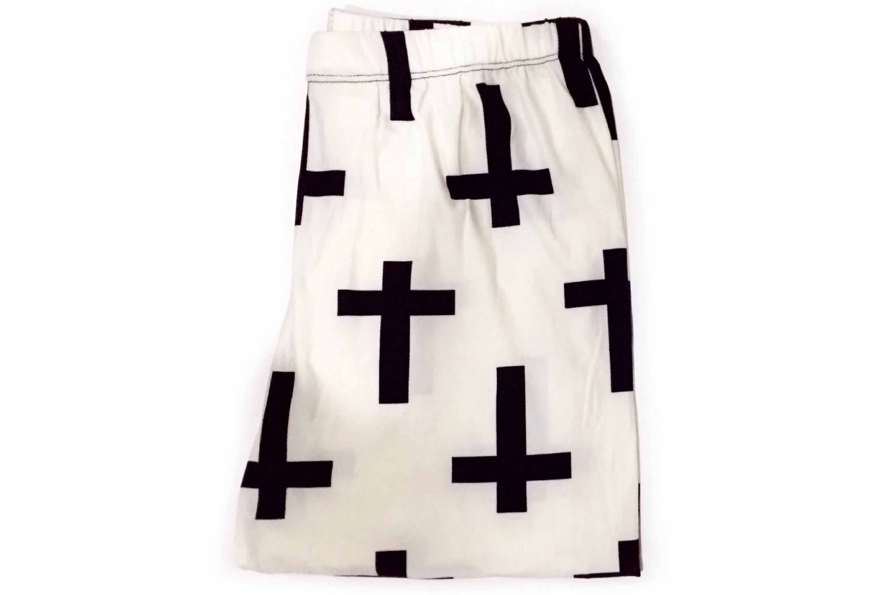 Cross Designed Leggings (Black & White)