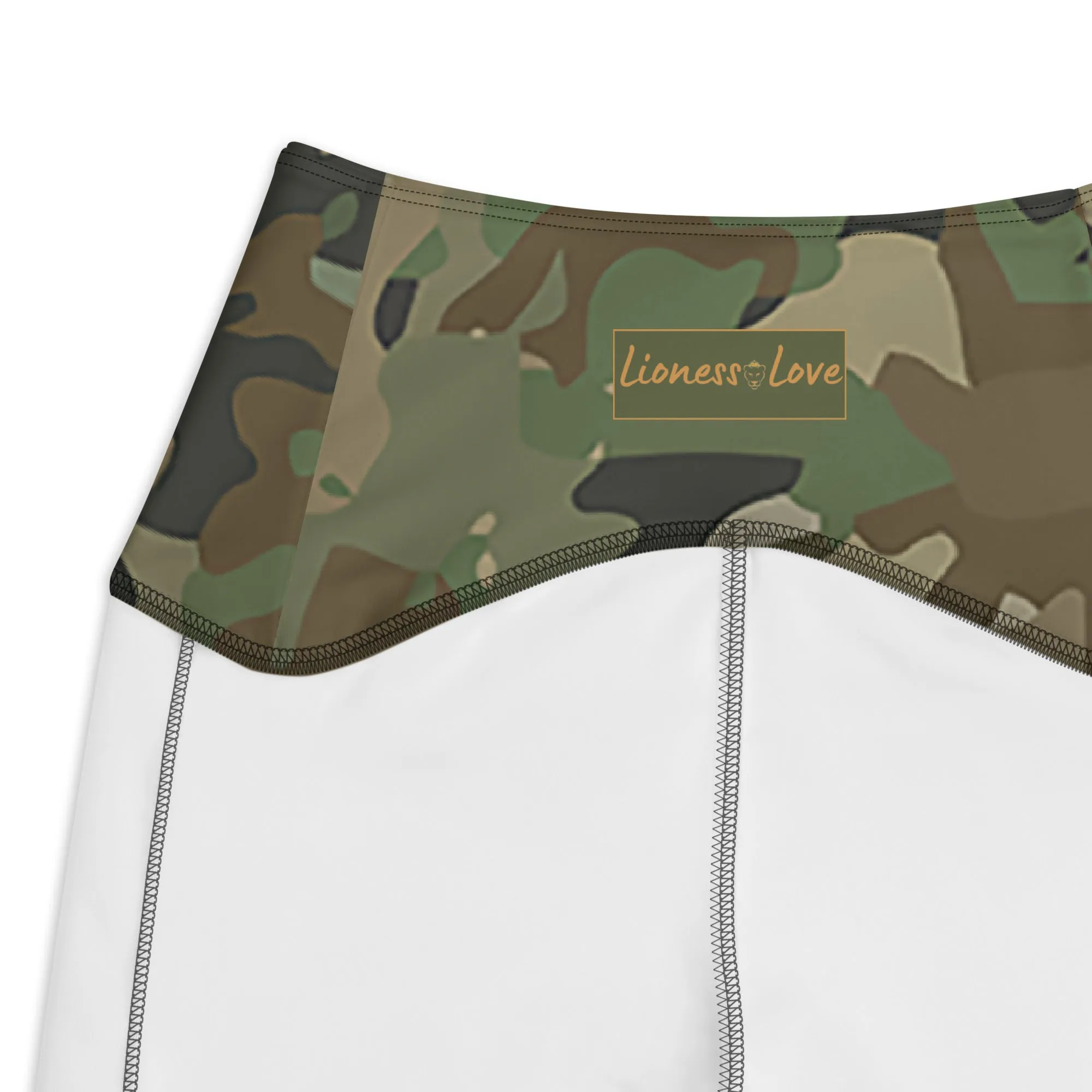 Crossover Camo Leggings with Pockets - Stylish & Functional Activewear, lioness-love
