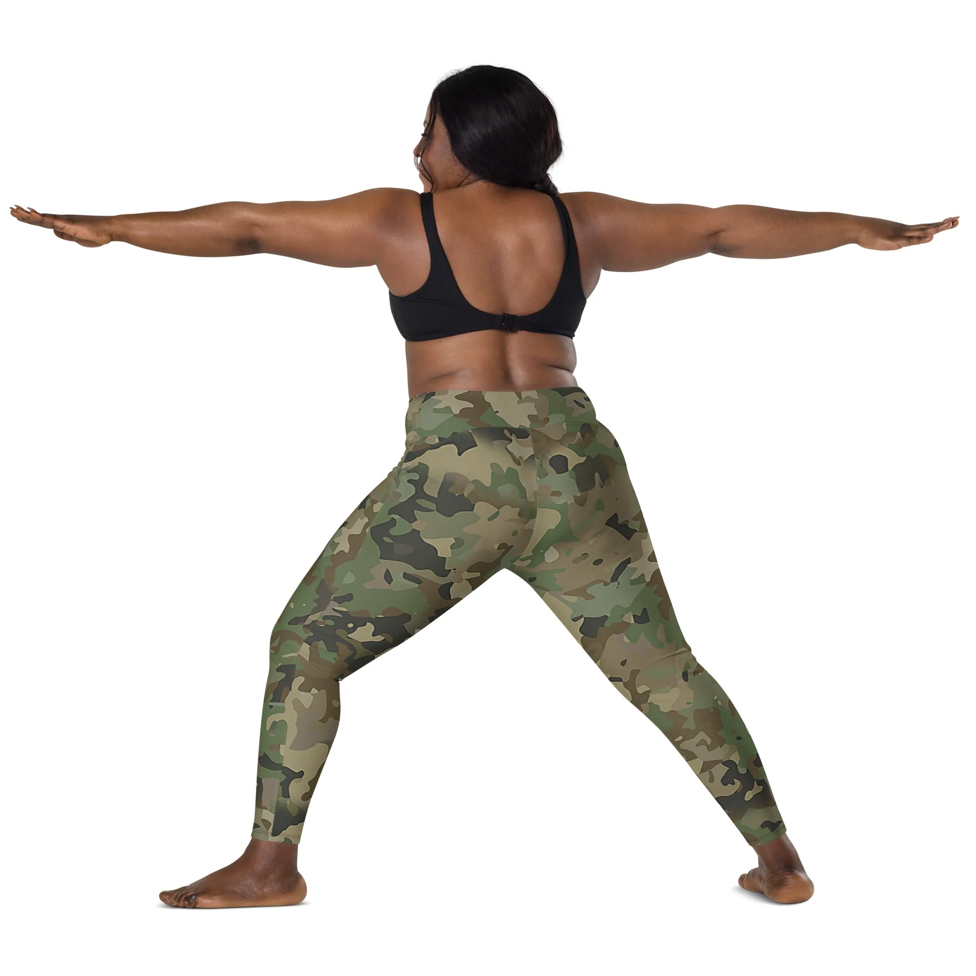 Crossover Camo Leggings with Pockets - Stylish & Functional Activewear, lioness-love