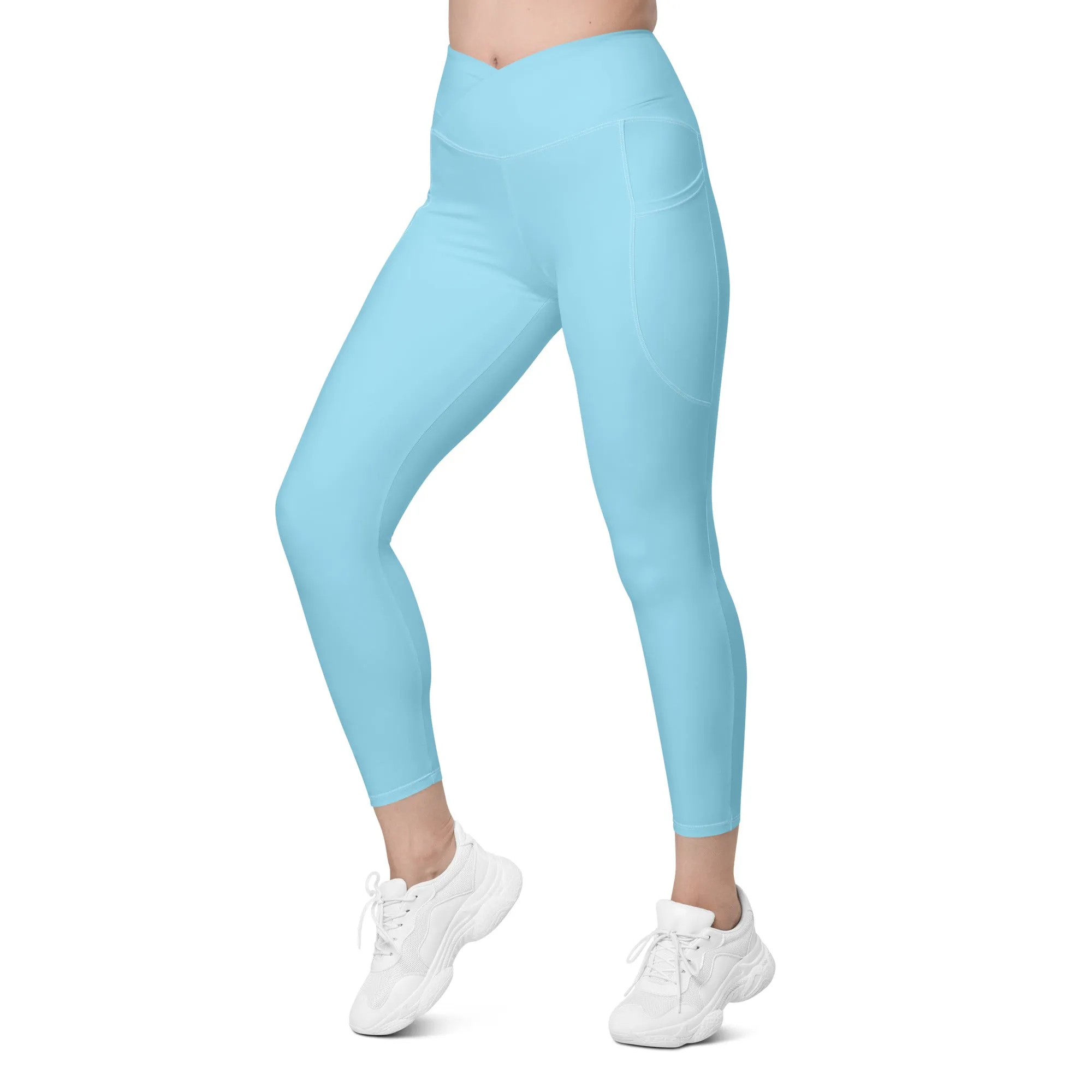 Crossover leggings with pockets