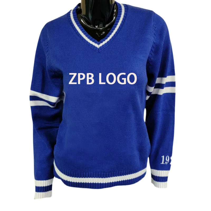 Custom 100% Acrylic Sorority Sweater -ZPB Greek Knitwear丨OEM/ODM Manufacturer