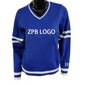 Custom 100% Acrylic Sorority Sweater -ZPB Greek Knitwear丨OEM/ODM Manufacturer