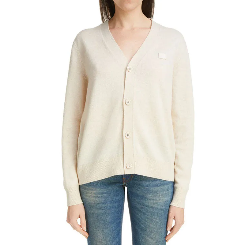 Custom 100% Cotton V-neck Cardigan Sweater - OEM/ODM Woman Knit Sweater Manufacturer