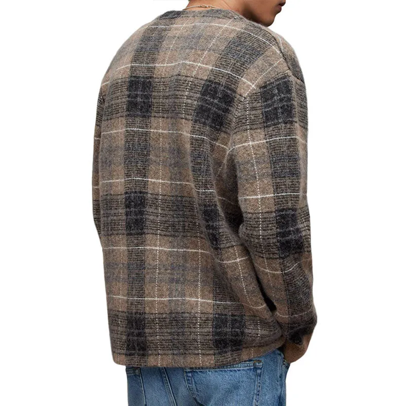 Custom Wholesale Mohair Blend Men's V-Neck Cardigan Sweater | OEM/ODM Knit Sweater Manufacturer