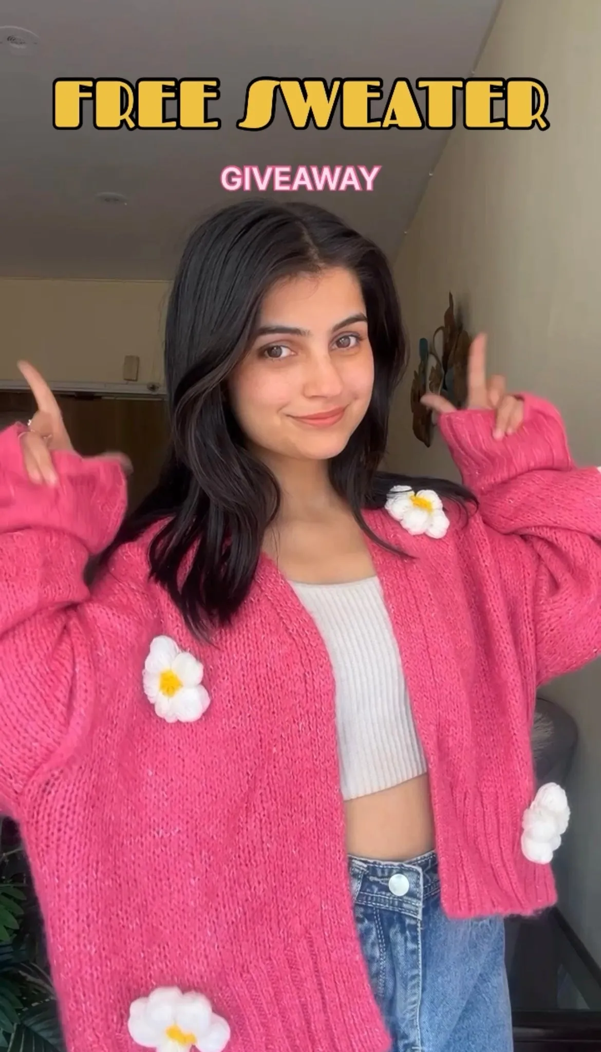 Cute flower sweater handmade