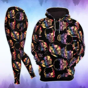 Dark Neon Skull Combo Hoodie and Leggings
